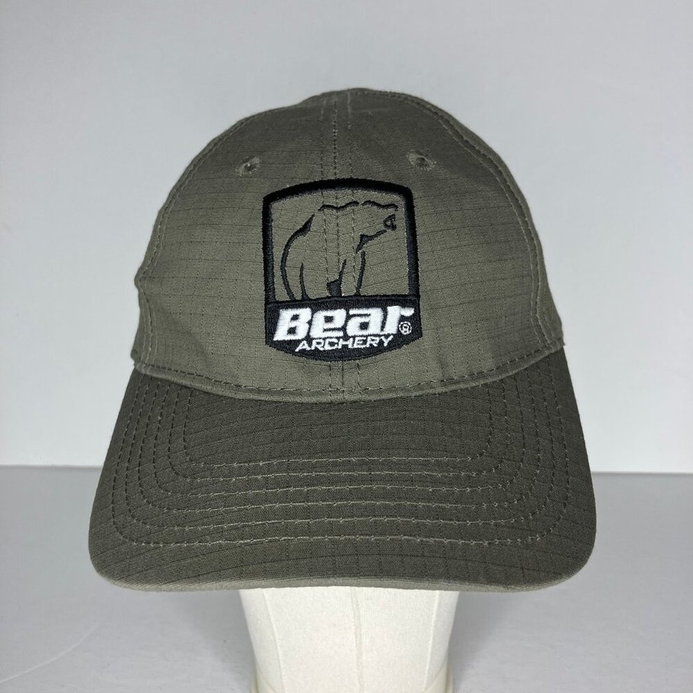 Bear Archery Hat Men's Adjustable Olive Green Baseball Cap Outdoor
